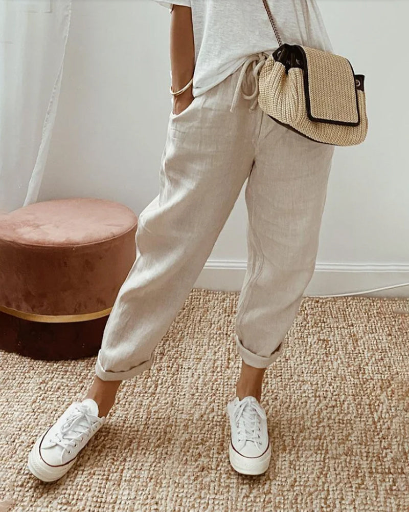 Rosa - Elegant linen trousers