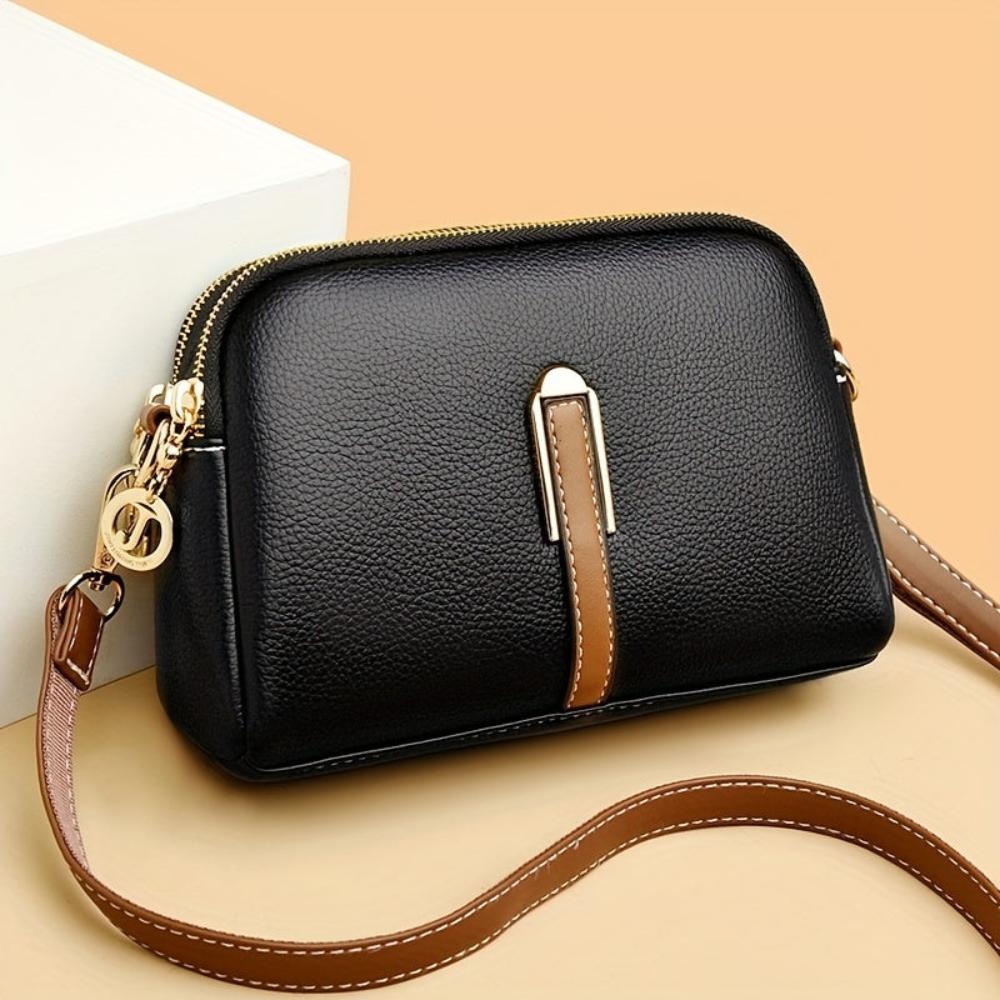 Mila | Lychee Embossed Crossbody Bag