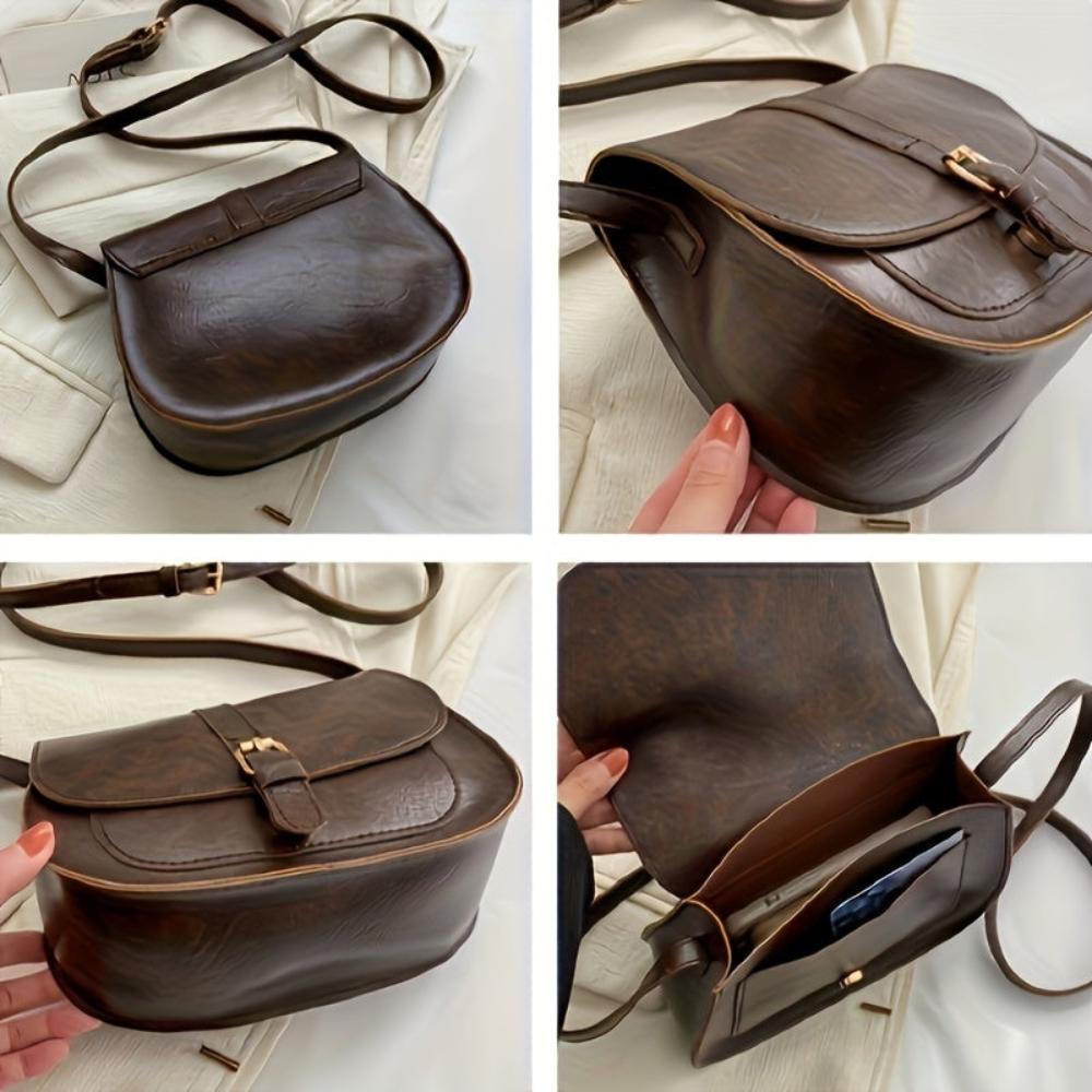 Evelyn | Classic Saddle-Shaped Crossbody Bag