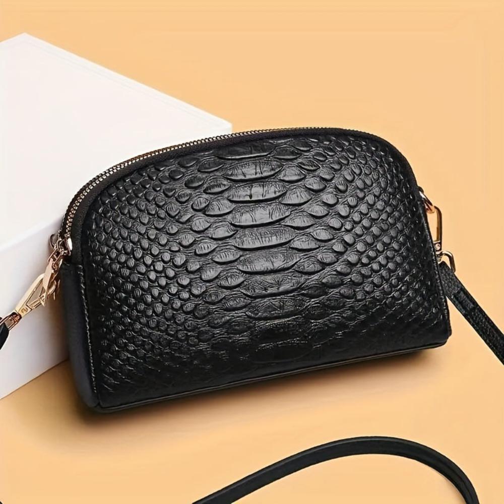 Isabella | Mini crocodile-effect crossbody bag