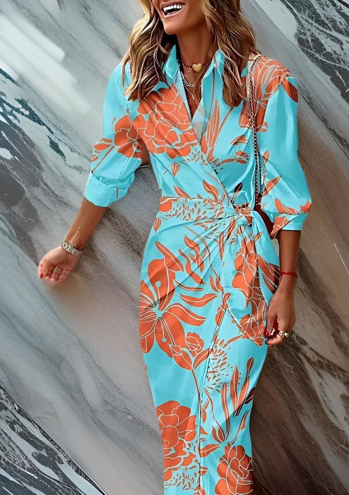 Hannah - Wrap Dress with Print