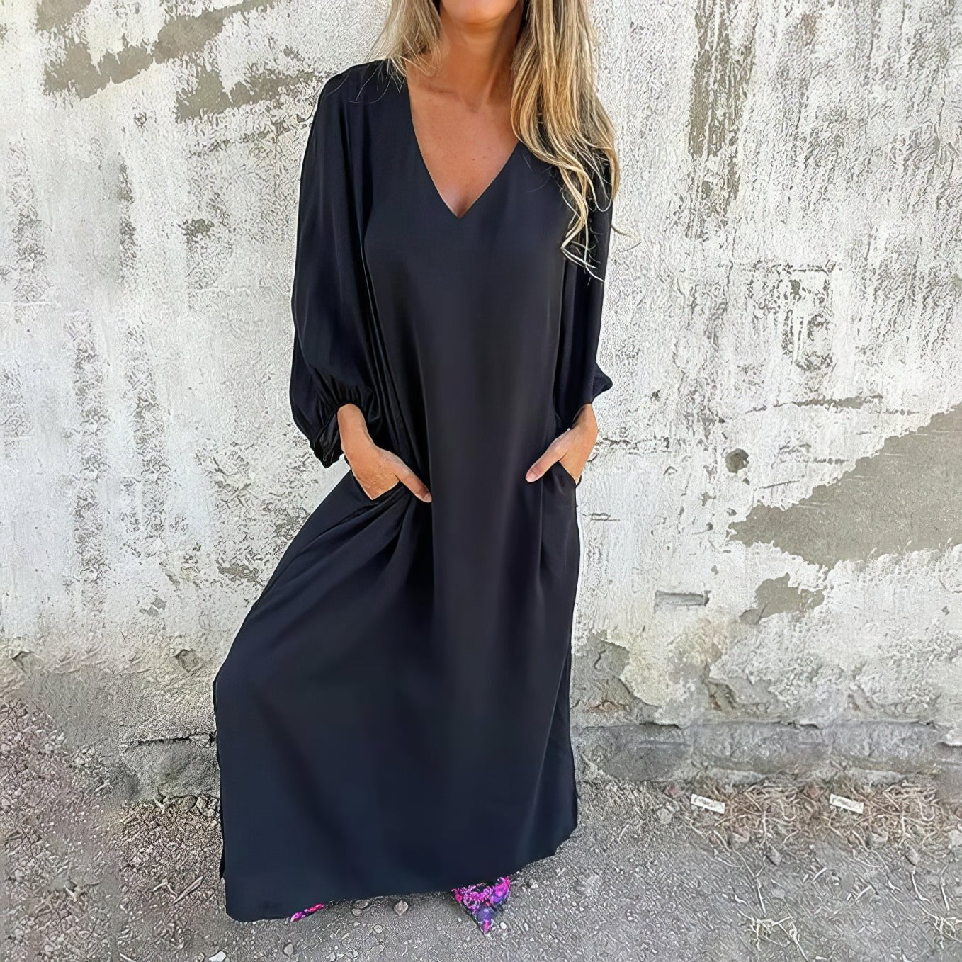 Mandy - Long Dress with Pockets