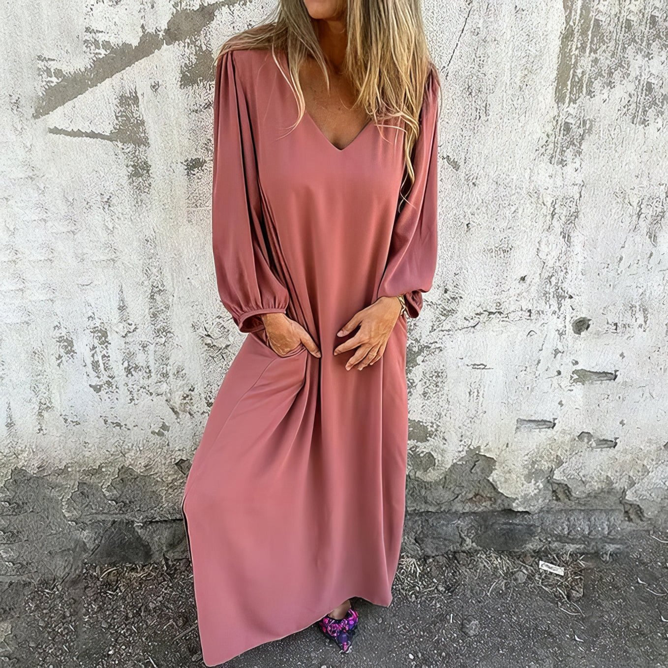 Mandy - Long Dress with Pockets